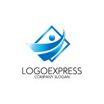 画像1: 未来へ飛躍する人を象徴するロゴ (1)