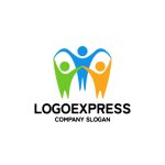 画像1: さまざまな人々がつながるロゴ (1)