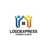 画像1: 家と人々のロゴ (1)