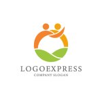 画像1: 人々と自然が繋がる温かい輪のロゴ (1)