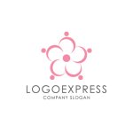 画像1: 人々の繋がりが咲くの花ロゴ (1)