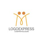 画像1: 人々の繋がりを表すM字ロゴ (1)