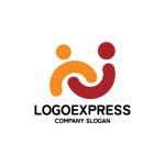 画像1: 繋がる人々を表現した温かいNのロゴ (1)