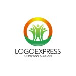 画像1: 輪と人々が育む、喜びと成長のウェルネスロゴ (1)