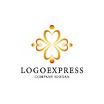 画像1: 人とハートのロゴ (1)