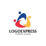 画像1: 人、家族、幸福を表すロゴ (1)