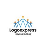 画像1: 人々が協力し合う姿を表現したロゴ (1)