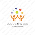 画像1: グラスと人をモチーフにした楽しいロゴ (1)