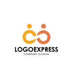 画像1: 人々のつながりと無限の形のロゴ (1)