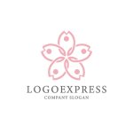 画像1: 桜と人の繋がりを表すロゴ (1)