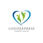 画像1: 人とハートの調和ロゴ (1)