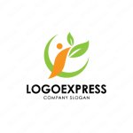 画像1: 人と葉の自然のつながりのロゴ (1)