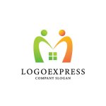 画像1: 人と住まいを繋ぐ架け橋、温かみのあるMのロゴ (1)