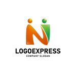 画像1: 人と文字Nのロゴ (1)