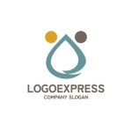 画像1: 人と水滴のロゴ (1)