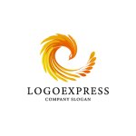 画像1: eと不死鳥のロゴ (1)