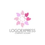 画像1: ピンクのハートのロゴ (1)