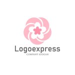 画像1: ピンクの桜のロゴ (1)