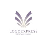 画像1: 植物モチーフのV字またはW字ロゴ (1)