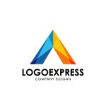 画像1: 多角形の抽象的なAロゴ (1)