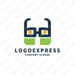 画像1: 眼鏡のポップなロゴ (1)