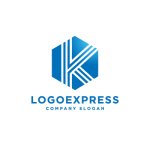 画像1: 六角形とラインで構成された「K」ロゴ (1)