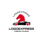 画像1: レーシングカーと馬のロゴ (1)