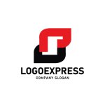 画像1: 赤と黒のS字型ロゴ (1)