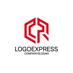 画像1: 赤いCR六角形のロゴ (1)