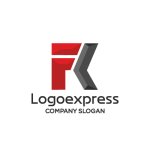 画像1: 赤と灰色のFKシャープロゴ (1)