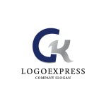 画像1: 洗練されたイニシャルCKロゴ (1)