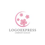 画像1: 春の訪れを告げる桜の優雅なロゴ (1)