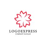 画像1: 桜の花びらのロゴ (1)