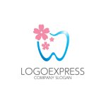 画像1: 桜と歯のロゴ (1)