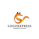 画像1: 躍動感溢れる狐のロゴ (1)