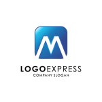 画像1: 信頼感と安定性のMロゴ (1)