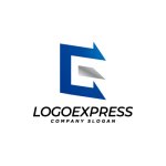 画像1: 先端が尖ったEのロゴ (1)