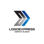 画像1: シャープな矢印の推進ロゴ (1)