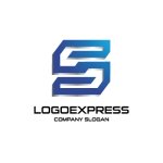 画像1: シャープで未来的なS字ロゴ (1)