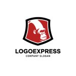 画像1: 盾ゴリラのロゴ (1)