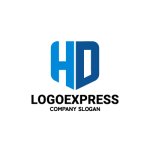 画像1: 盾型HDブルーロゴ (1)