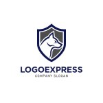 画像1: 盾と犬のロゴ (1)