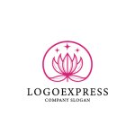 画像1: 輝く蓮の花のロゴ (1)