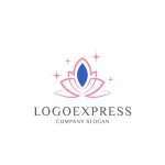 画像1: 輝く蓮の花のロゴ (1)