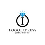 画像1: 輝くダイヤモンドとIのリングロゴ (1)