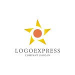 画像1: 輝く太陽と星のロゴ (1)