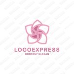 画像1: バラのシルエットの高級感のあるロゴ (1)