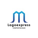 画像1: シンプルなM文字ロゴ (1)