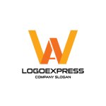 画像1: シンプルなWとAのロゴ (1)