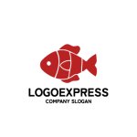 画像1: シンプルな魚のロゴ (1)